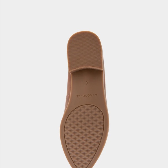 Comfortable Women's Tailored Loafer in Dark Tan Faux Leather - Picture 3 of 5